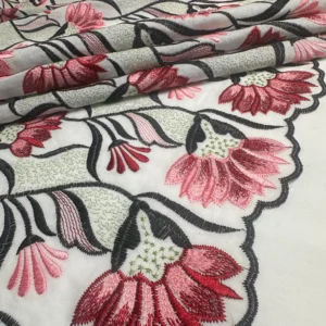Ivory Floral Embroidered Fabric – 20089.2